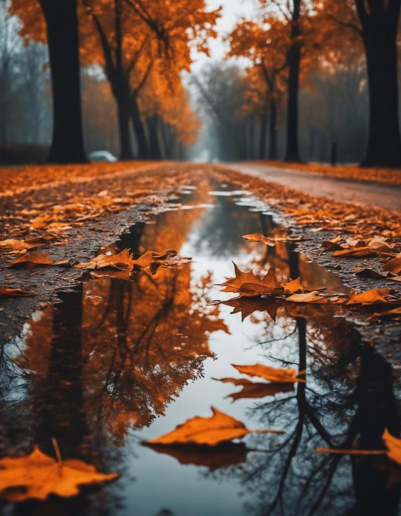 00038-realvisxlV20_v20Bakedvae-fallen leaves are reflected in a puddle in.jpg